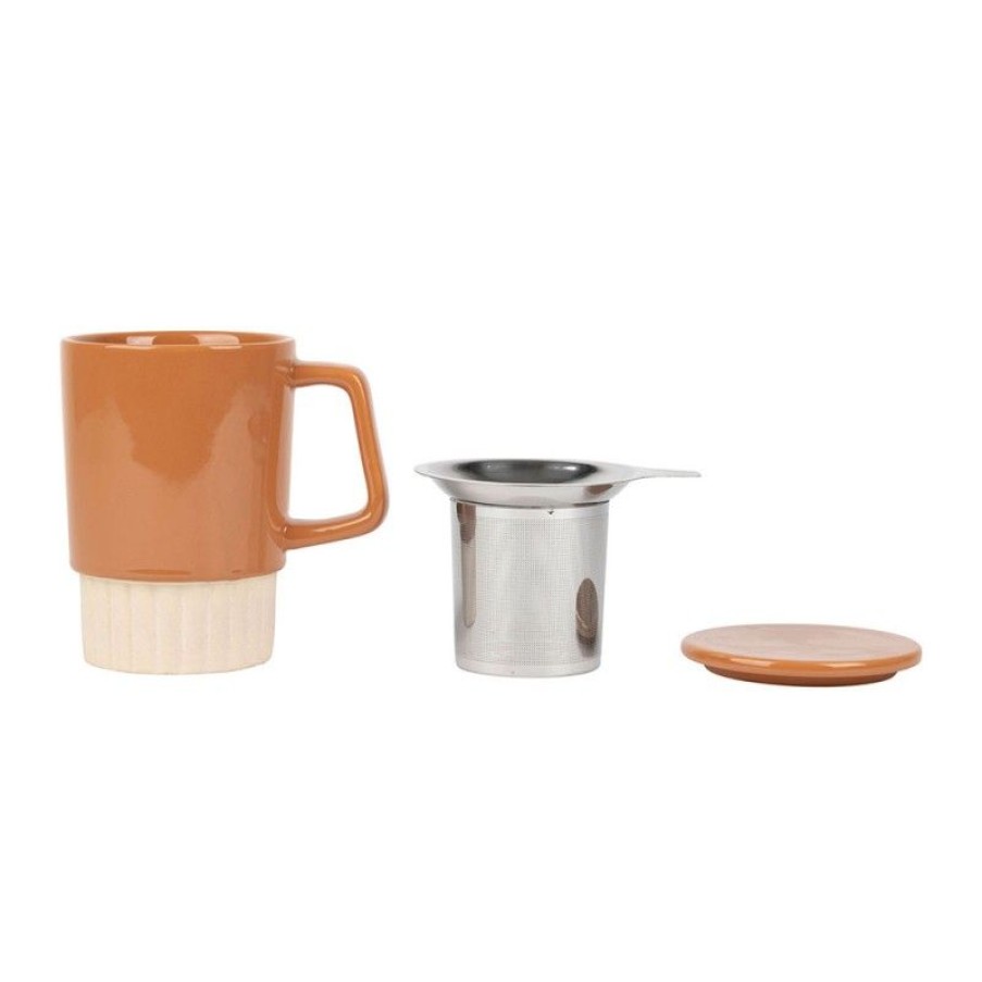 Accessoires Vert-Tiges Tasses & Mugs Avec Filtre | Tisanière SHIATSU terracotta