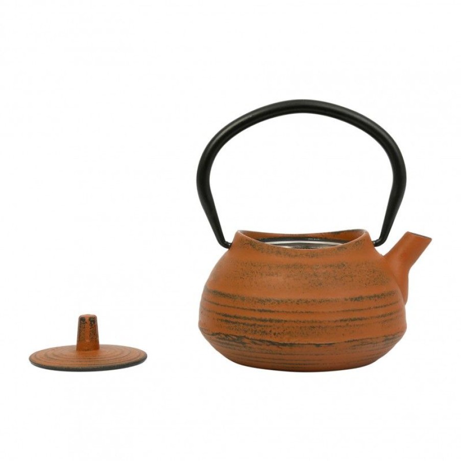 Accessoires Vert-Tiges Theieres En Fonte Avec Filtre | Théière en fonte 0,45L HORIZON terracotta