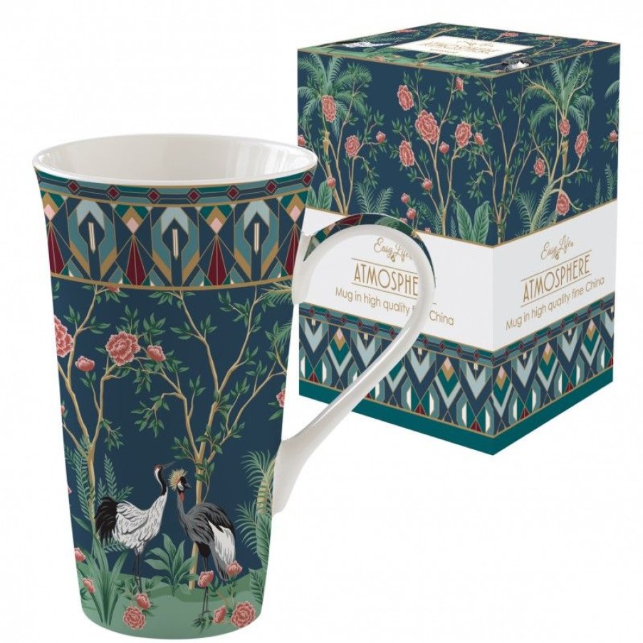 Accessoires Vert-Tiges Tasses & Mugs | Coffret mug géant GRUE CENDREE