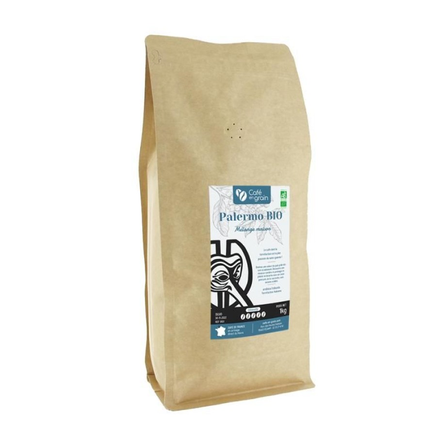 Cafe Vert-Tiges | Sac 1kg - Café mélange maison PALERMO BIO