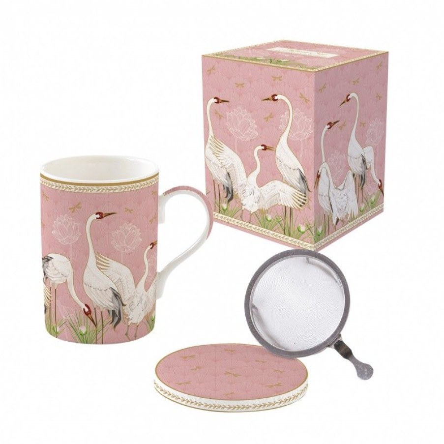 Accessoires Vert-Tiges Tasses & Mugs Avec Filtre | Coffret tisanière GRUE BLANCHE