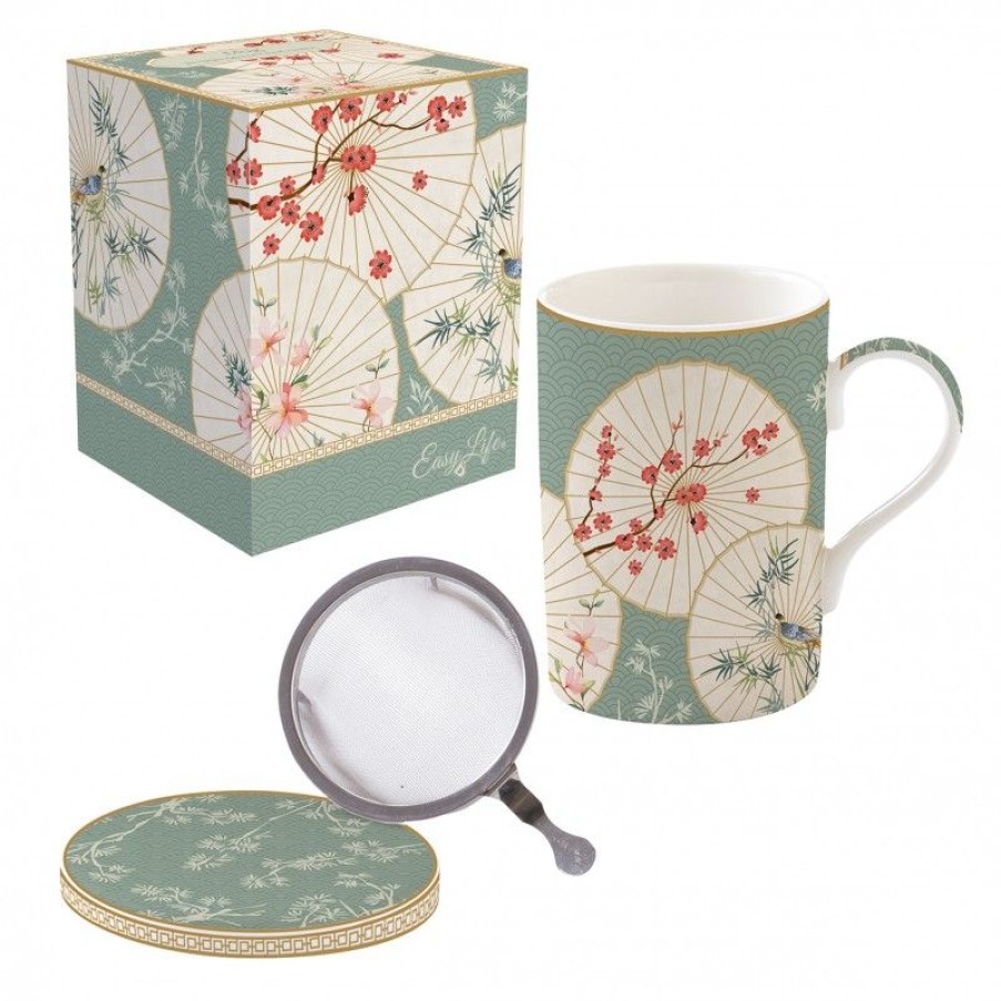 Accessoires Vert-Tiges Tasses & Mugs Avec Filtre | Coffret tisanière OMBRELLES