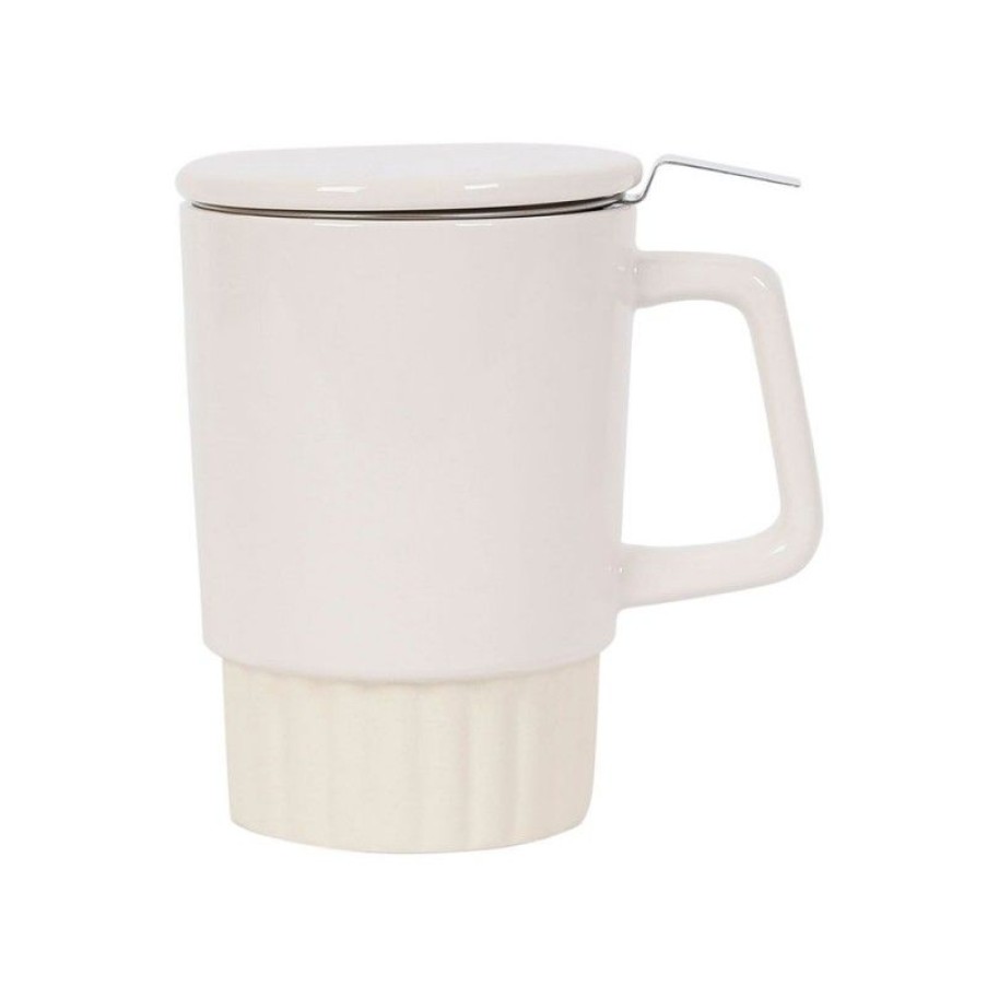 Accessoires Vert-Tiges Tasses & Mugs Avec Filtre | Tisanière SHIATSU blanche