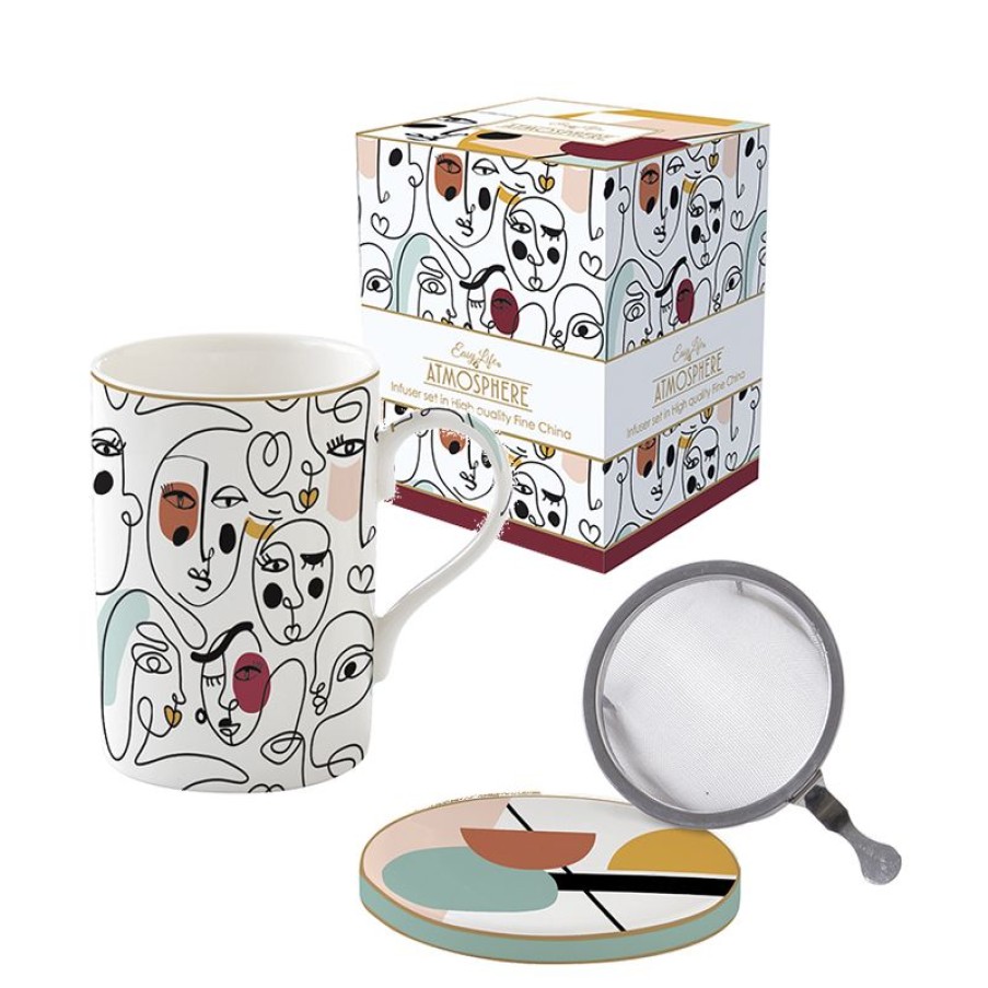 Accessoires Vert-Tiges Tasses & Mugs Avec Filtre | Coffret tisanière ART MODERNE