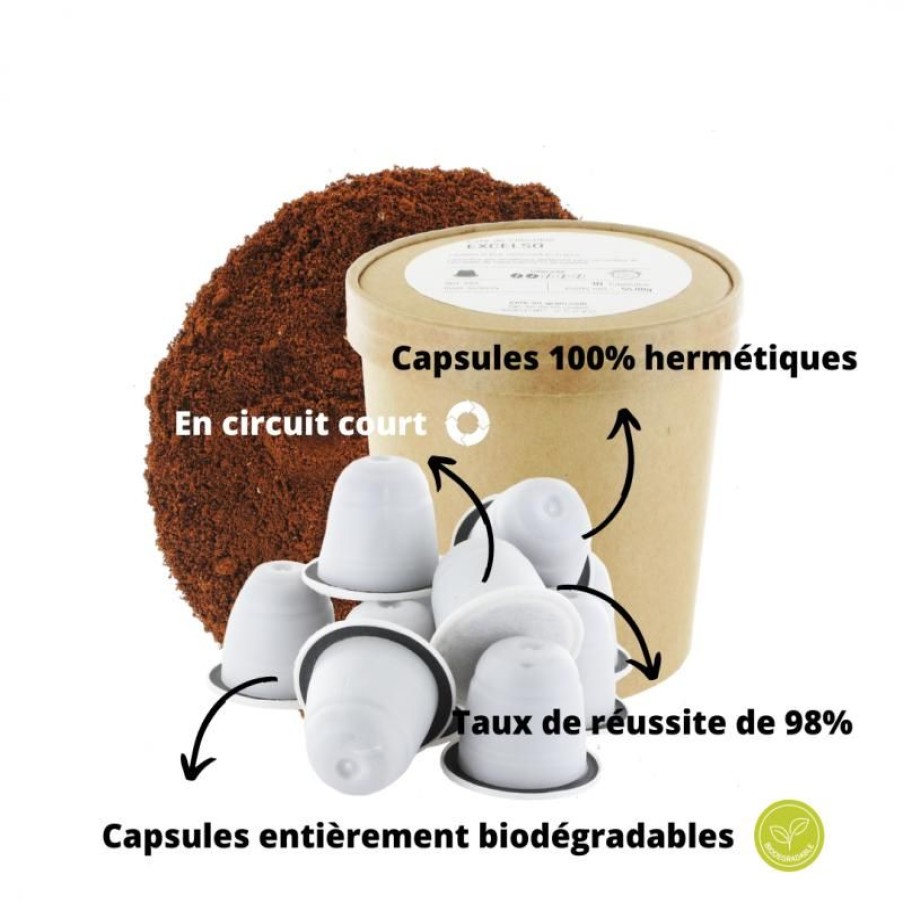 Cafe Vert-Tiges | Mélange italien Ristretto CAPSULES x15 compatibles Nespresso