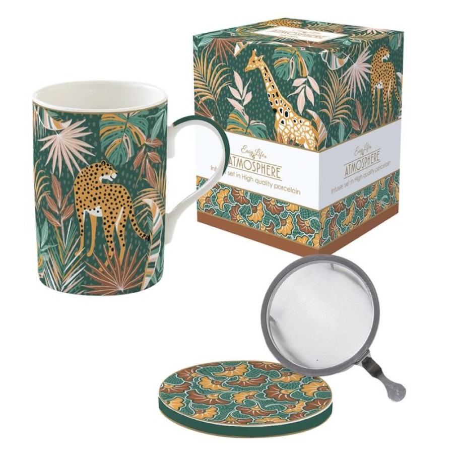 Accessoires Vert-Tiges Tasses & Mugs Avec Filtre | Coffret tisanière SAFARI