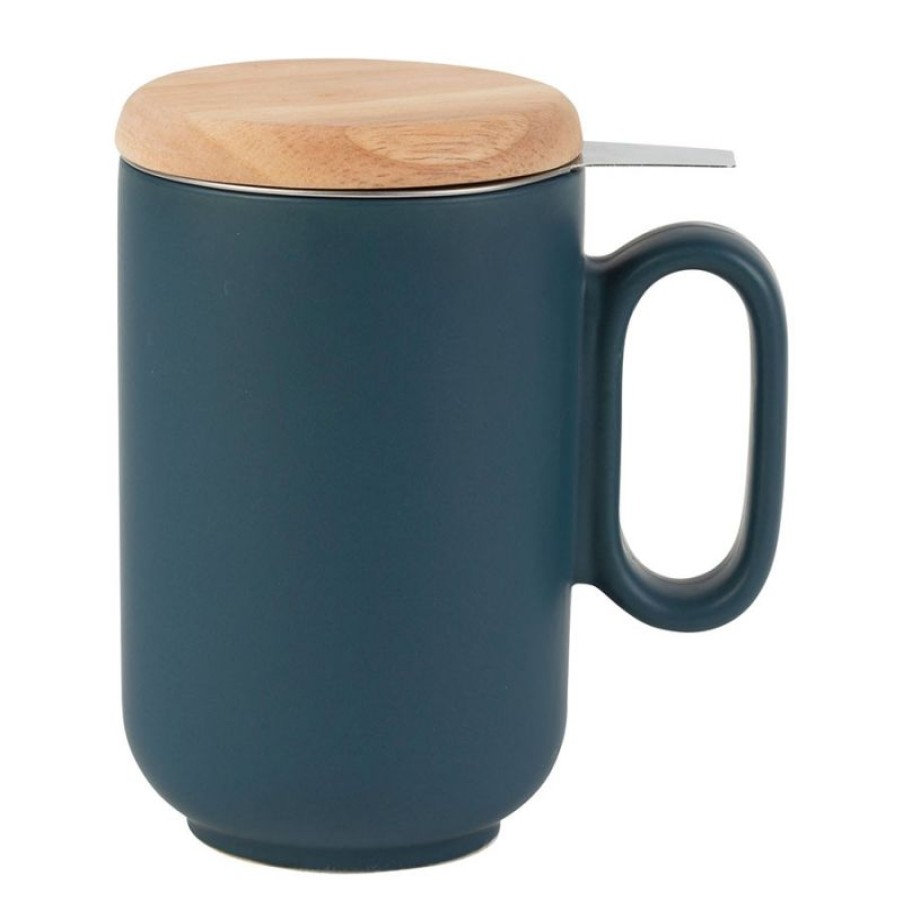 Accessoires Vert-Tiges Tasses & Mugs Avec Filtre | Tisanière WOODY bleue