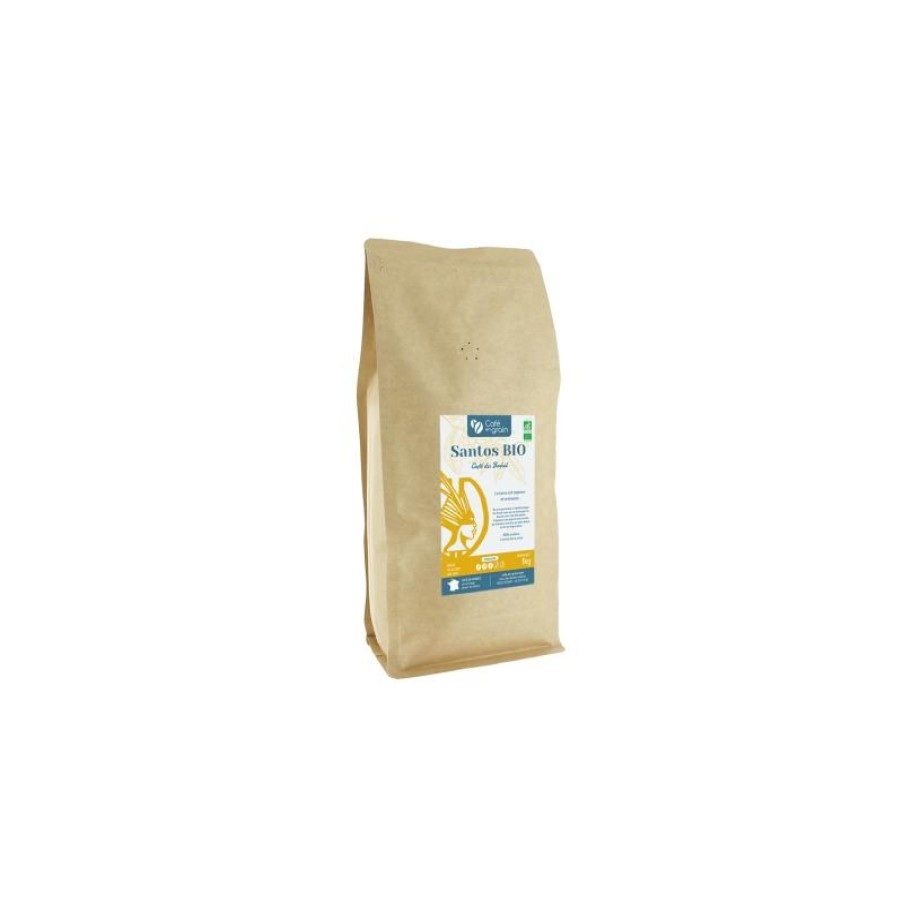 Cafe Vert-Tiges | Café Brésil Santos BIO - Sac 1kg