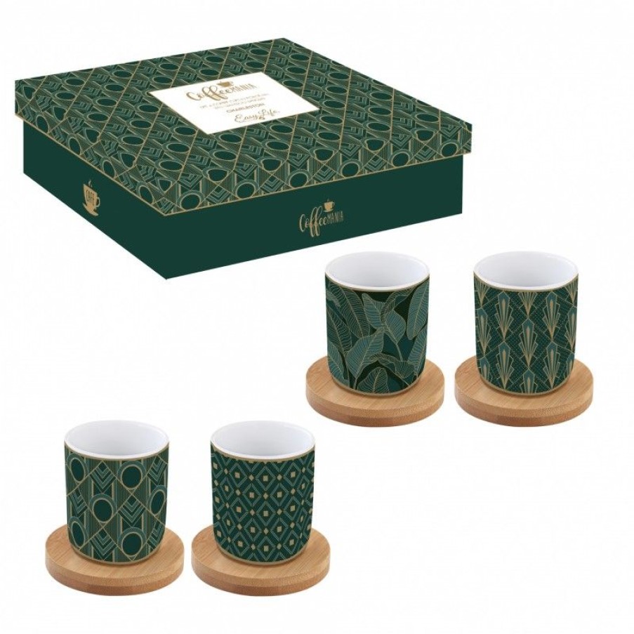 Accessoires Vert-Tiges Tasses Et Services A Cafe | Coffret gobelets à café ART DECO