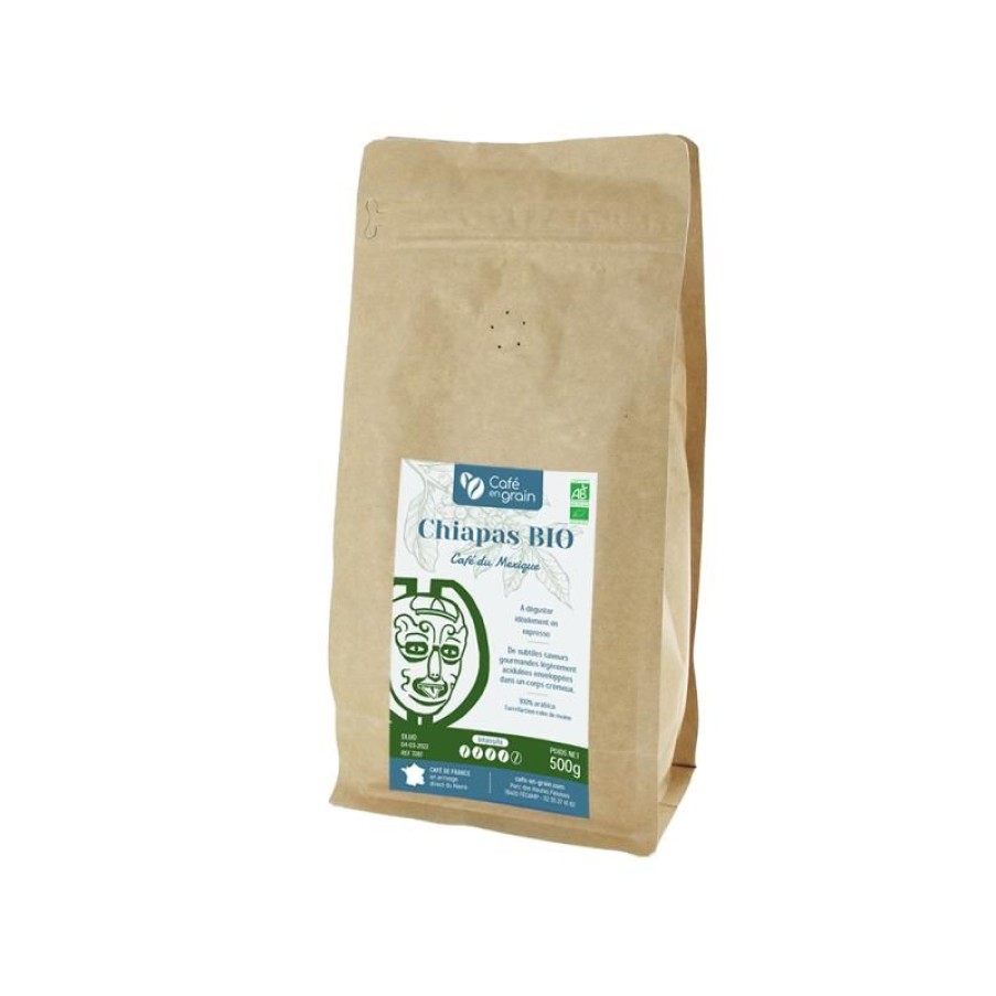 Cafe Vert-Tiges | Café Mexique CHIAPAS Altura BIO - Sac 250g