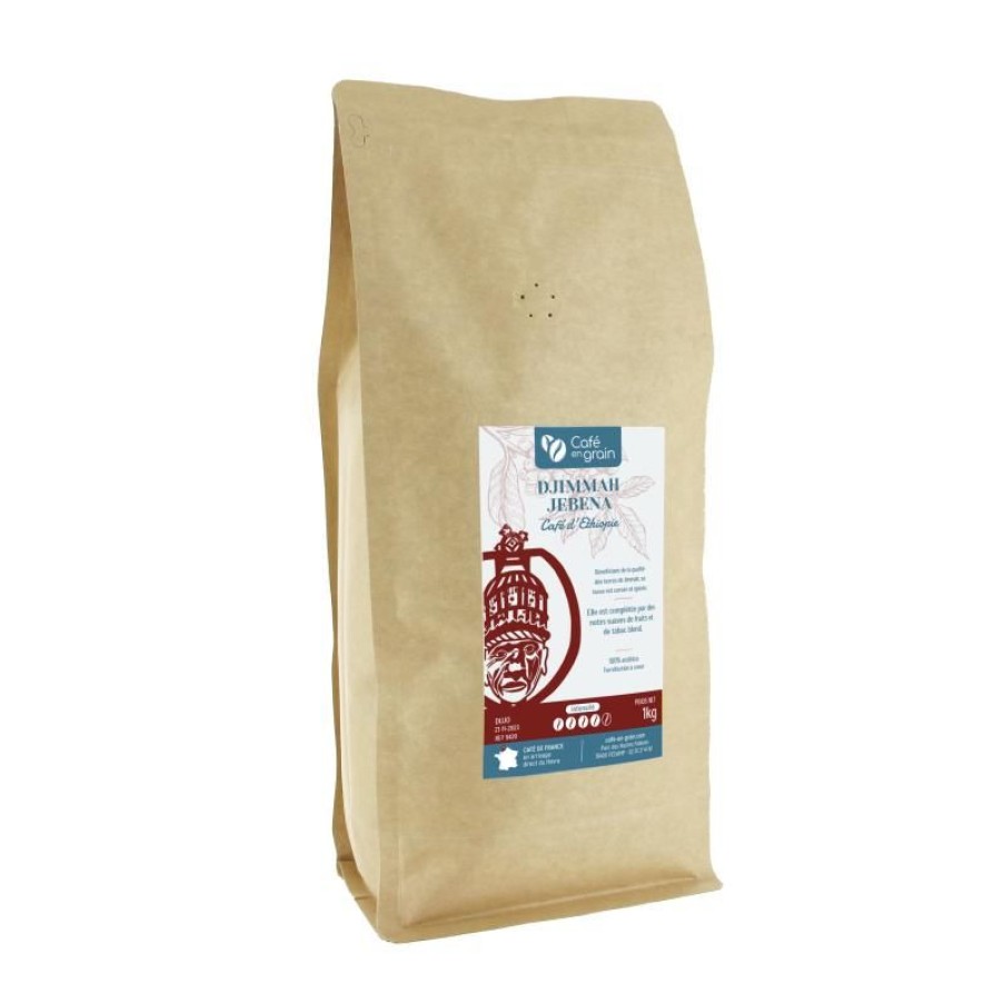 Cafe Vert-Tiges | Sac 1kg - Café Ethiopie Djimmah Jebena