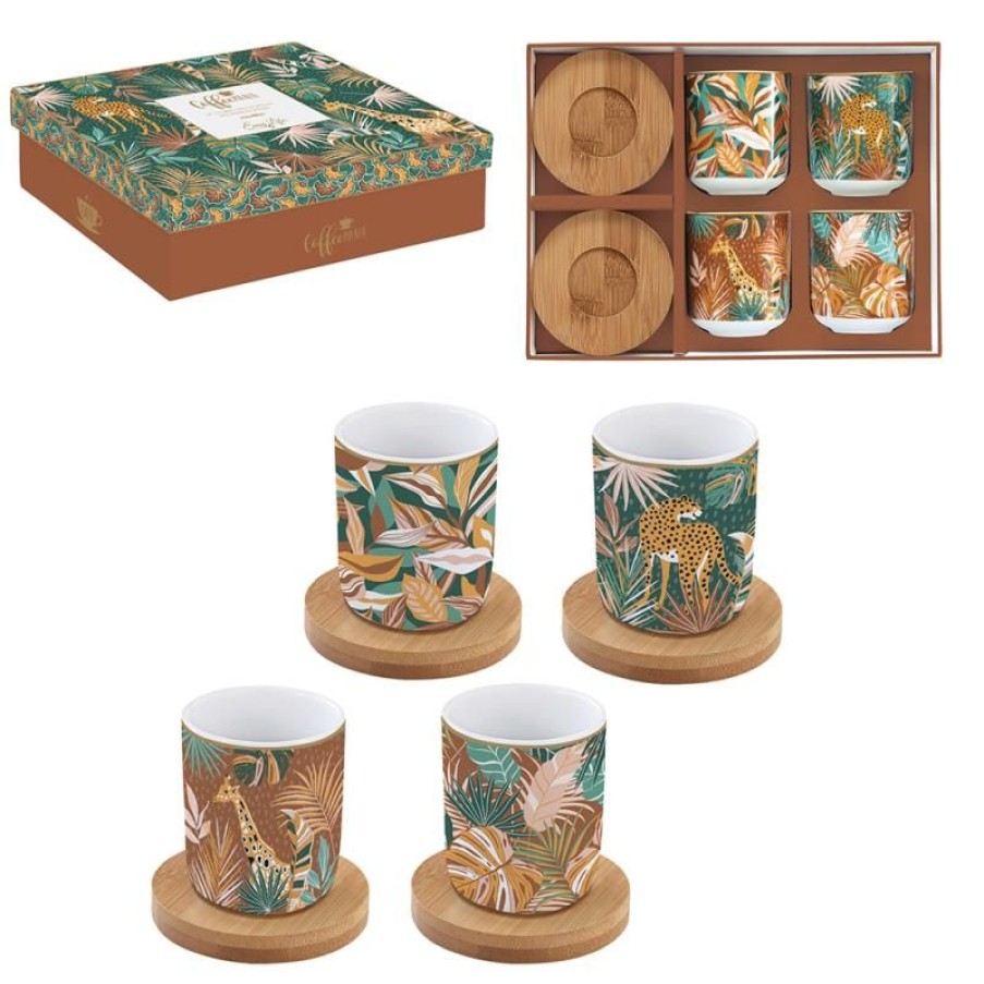 Accessoires Vert-Tiges Tasses Et Services A Cafe | Coffret gobelets à café SAFARI